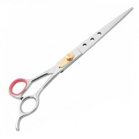 OKTI-99009 PERFORATED PET GROOMING SHEARS WITH FINGER REST